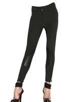 MCQ ALEXANDER MCQUEEN   LEDER EINSATZ MILANO NAHT JODHPURS LEGGINGS