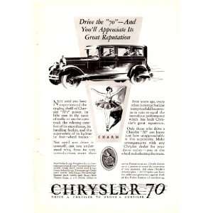   Chrysler 70 Royal Sedan Original Vintage Car Print Ad 