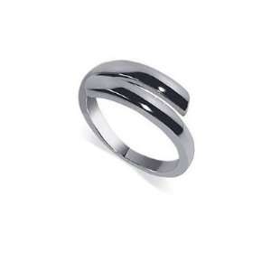  Sterling Silver Overlapping Polished Finish Band Ring Size 8 Jewelry