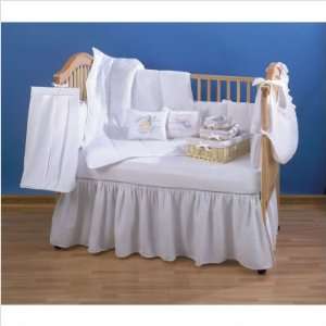   Bundle 23 Pique Four Piece Crib Bedding Set in White