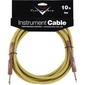   Fender Custom Shop 10 Instrument Cable   Tweed Musical Instruments
