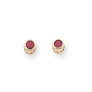  14k Ruby Earrings   July Birthstone   JewelryWeb Jewelry