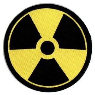  Radiation Symbol Embroidered Patch Iron On Danger Symbol Yellow Logo