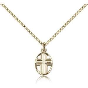  Cross Pendant, Gold Filled Bliss Jewelry
