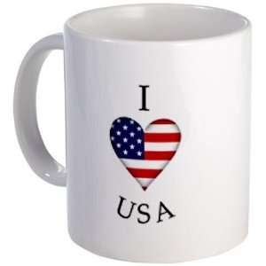  I HEART USA America Stars and Stripes Flag 11oz Ceramic 