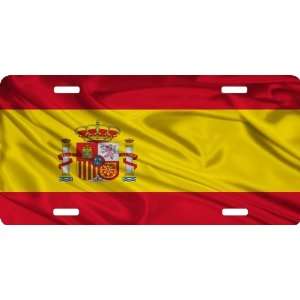 Rikki KnightTM Spain Flag Cool Novelty License Plate   Unisex   Ideal 