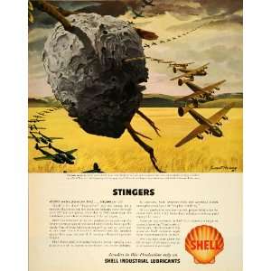  1943 Ad Stingers Shell War Aircraft Hornet Aviation 