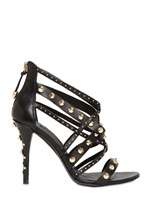 PIERRE BALMAIN   100MM LEDER NIETEN UND SPIKES SANDALEN