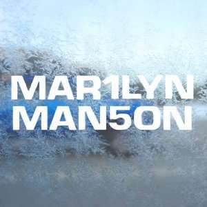  Marilyn Manson White Decal Metal Band Laptop Window White 