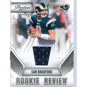  2011 Prestige Authentic Sam Bradford Game Worn Jersey Card 