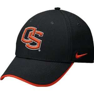   State Beavers Nike Black 2012 Football Coaches Sideline Adjustable Hat