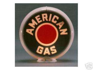 AMERICAN GASOLINE GAS PUMP GLOBE SIGN  