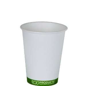  12 oz Compostable Hot Cup in Green Stripe Design (The 