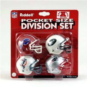 AFC East Division (4pc.) Traditional Pocket Pro NFL Helmet Set by 
