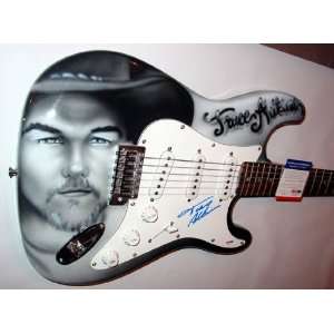 Trace Adkins Autographed Signed Airbrush Guitar & Proof PSA/DNA