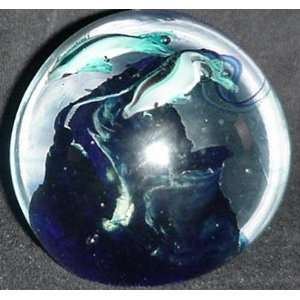  Dolphin Water Globe with Blue Variations 