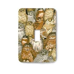  Owl Collage Decorative Steel Switchplate Cover