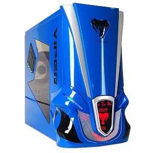   Viper2 10 Bay Aluminum Mid ATX Gaming Case No PS(Blue) Electronics