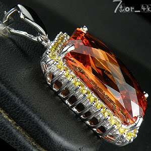 103.60 CT. CHAMPAGNE TOPAZ STERLING SILVER 925 PENDANT  