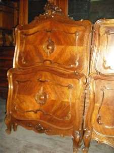 VICTORIAN ANTIQUE WALNUT CARVED ITALIAN BEDS 10IT104D  