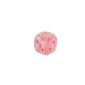  Holiday Easter Pink/gold 12mm d6 Pipped Dice Toys & Games