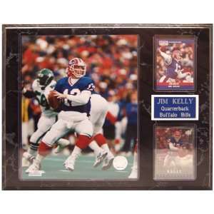  NFL Bills Jim Kelly 12 by 15 Two Card Plaque Sports 
