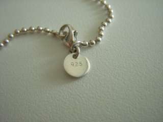 Tiffany & Co. T & CO 1837 Dog Tag Necklace Bead Chain  