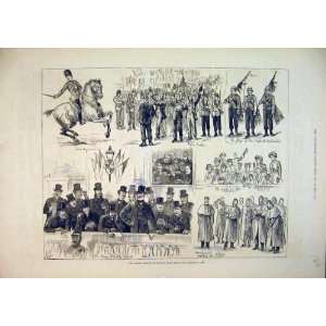 1882 Royal Review Troops Egypt Horse War Highlanders 
