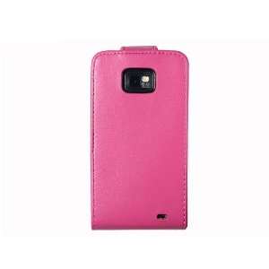  PINK PU LEATHER VERTICAL FLIP CASE FOR SAMSUNG GALAXY S2 