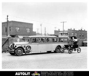 1904 White Steam Car & 1929 White Bus Factory Photo  