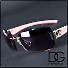 Versus Versace Pink Tinted Rimless Oval Sunglasses R44 NEW  