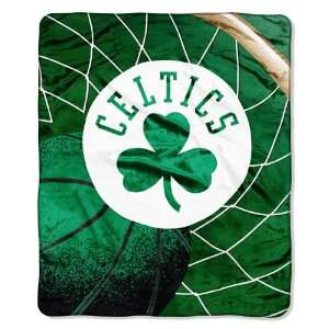 Boston Celtics NBA Royal Plush Raschel Blanket (Reflect Series) (50x60 