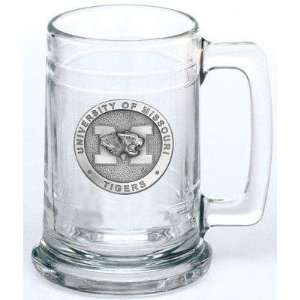  Missouri Tigers Glass Stein (Beverage Mug) 15 oz   NCAA 