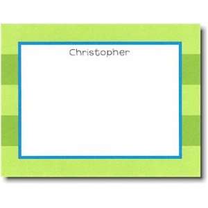   Note Personalized Stationery   Green Rugby