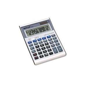   rounding and decimal selector switches. Calculator runs on solar and