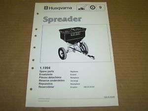 c212) Husqvarna Parts List Seed & Fertilizer Spreader  