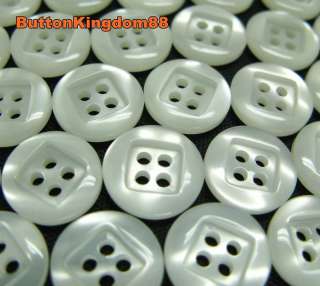 36pc 20L 1/2 PEARLY INNER SQUARE SHIRT BUTTON CRAFT  