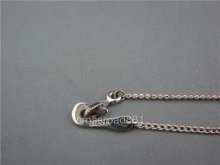 Auth Chanel Light Blue Clover Necklace Good  