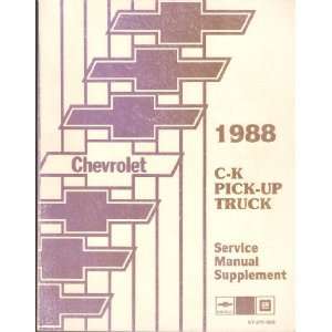   Pick Up Truck Service Manual Supplement Chevrolet Trucks Books