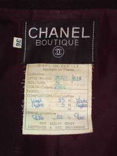Chanel Boutique © Navy Wool Boucle Jacket and Black Soie Silk Skirted 