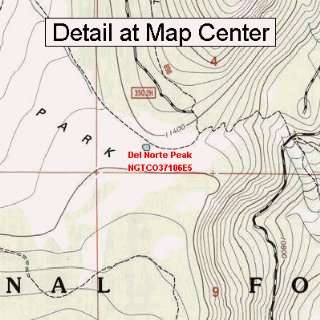  USGS Topographic Quadrangle Map   Del Norte Peak, Colorado 