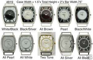 WHOLESALE LOT OF 10 DOUBLE DIAL SOLID BAR WATCH FACES  