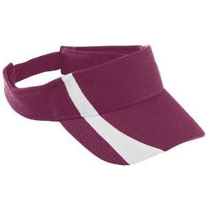   Visor MAROON/WHITE ADJUSTABLE ONE SIZE FITS MOST  Sports