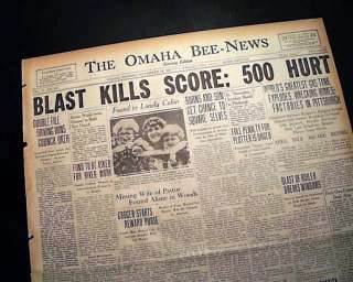 PITTSBURGH PA GAS TANK EXPLOSION Disaster1927 Newspaper  