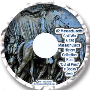 82 Massachusetts Civil War & 530 Massachusetts History Collection Rare 