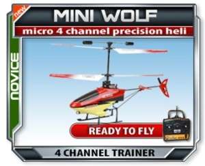 Parkflyer RC ~ Micro Wolf ~ RTF Helicopter ~ 4 CH ~ 2.4 GHz ~ 10 Min 