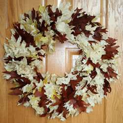 Preserved Honey Oak Leaf Wreath  