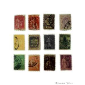   Set 12 Replica European Stamp Fridge / Board Magnets