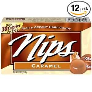 Nips Caramel Candy, 4 Ounce (Pack of 12) Grocery & Gourmet Food