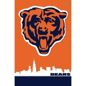 Chicago Bears Logo Skyline Framed Poster Midway Monsters NFL   36 x 